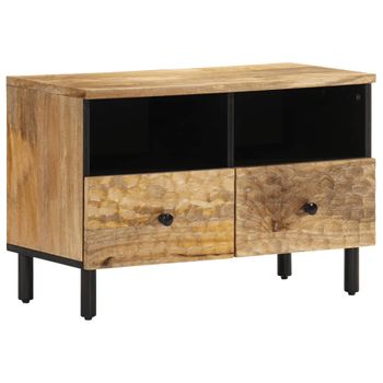 Vidaxl Mueble De Tv Madera Maciza De Mango 70x33x46 Cm Marrón