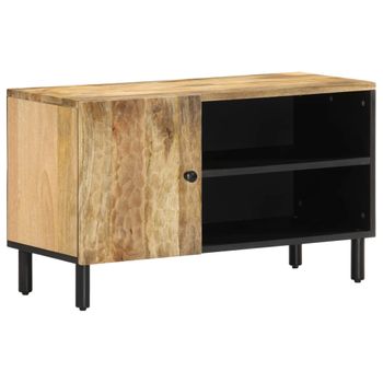 Vidaxl Mueble De Tv Madera Maciza De Mango 80x31x46 Cm Marrón