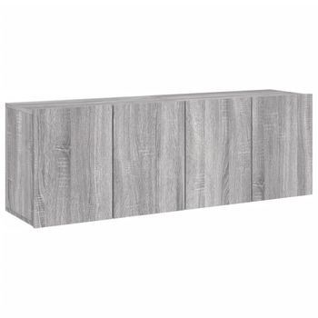 Vidaxl Muebles Para Tv De Pared 2 Unidades Gris Sonoma 60x30x41 Cm