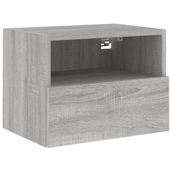 Vidaxl Mueble De Pared Tv Madera De Ingeniería Gris Sonoma 40x30x30 Cm