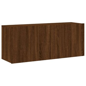 Vidaxl Mueble Para Tv De Pared Roble Marrón 100x30x41 Cm