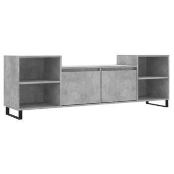 Vidaxl Mueble Para Tv Madera Contrachapada Gris Hormigón 160x35x55 Cm