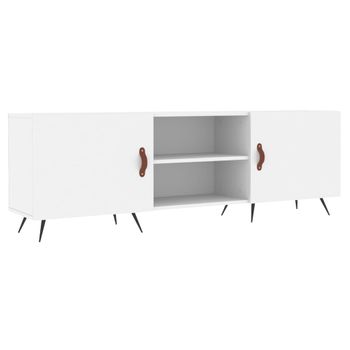 Vidaxl Mueble Para Tv Madera De Ingeniería Blanco 150x30x50 Cm