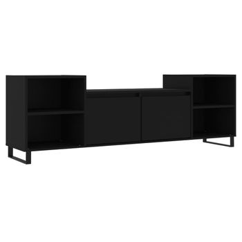 Vidaxl Mueble Para Tv Madera Contrachapada Negro 160x35x55 Cm