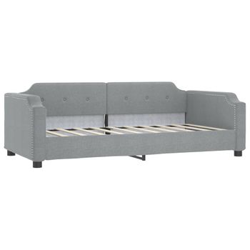 Vidaxl Sofá Cama Tela Gris Claro 80x200 Cm