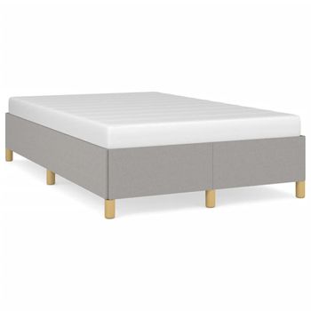 Vidaxl Estructura De Cama Tela Gris Claro 120x190 Cm