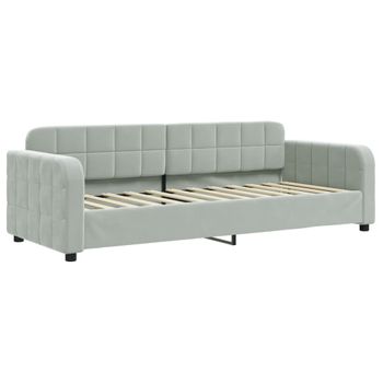 Vidaxl Sofá Cama Terciopelo Gris Claro 80x200 Cm