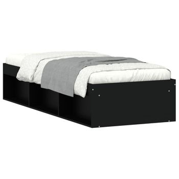 Vidaxl Estructura De Cama Negra 75x190 Cm