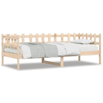 Vidaxl Sofá Cama Madera Maciza De Pino 90x200 Cm Marrón