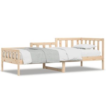 Vidaxl Sofá Cama Madera Maciza De Pino 90x190 Cm Marrón