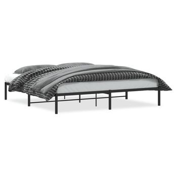 Vidaxl Estructura De Cama De Metal Negro 193x203 Cm