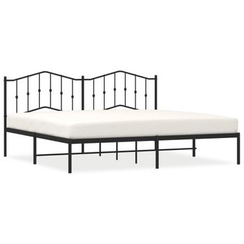 Vidaxl Estructura De Cama Con Cabecero Metal Negro 193x203 Cm