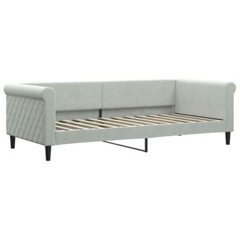 Vidaxl Sofá Cama Terciopelo Gris Claro 90x200 Cm