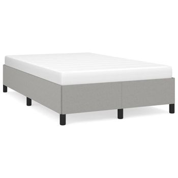 Vidaxl Estructura De Cama Tela Gris Claro 120x190 Cm