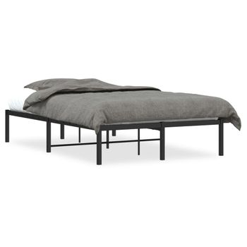 Vidaxl Estructura De Cama De Metal Negro 120x200 Cm