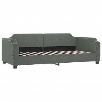 Vidaxl Sofá Cama Tela Gris Oscuro 80x200 Cm