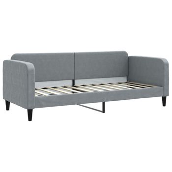 Vidaxl Sofá Cama Tela Gris Claro 80x200 Cm