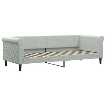 Vidaxl Sofá Cama Terciopelo Gris Claro 80x200 Cm