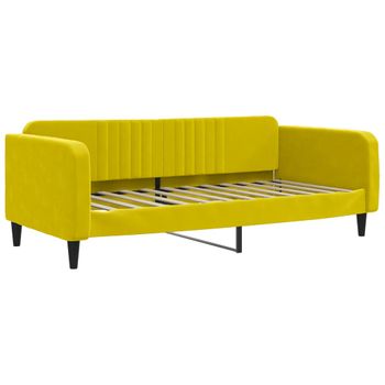 Vidaxl Sofá Cama Terciopelo Amarillo 90x200 Cm