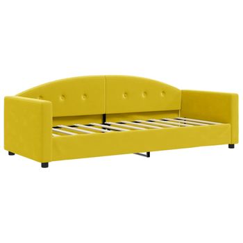 Vidaxl Sofá Cama Terciopelo Amarillo 80x200 Cm