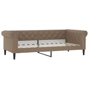 Vidaxl Sofá Cama Cuero Sintético Color Capuchino 80x200 Cm Marrón