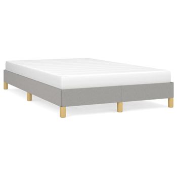 Vidaxl Estructura De Cama Tela Gris Claro 120x190 Cm