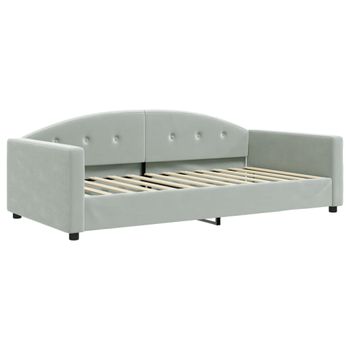 Vidaxl Sofá Cama Terciopelo Gris Claro 100x200 Cm