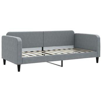 Vidaxl Sofá Cama Tela Gris Claro 90x200 Cm