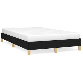 Vidaxl Estructura De Cama Tela Negro 120x190 Cm