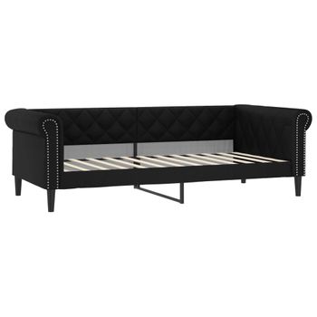 Vidaxl Sofá Cama Cuero Sintético Negro 100x200 Cm