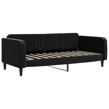 Vidaxl Sofá Cama Terciopelo Negro 90x190 Cm