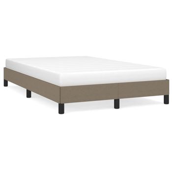 Vidaxl Estructura De Cama Tela Gris Taupe 120x190 Cm Gris Topo