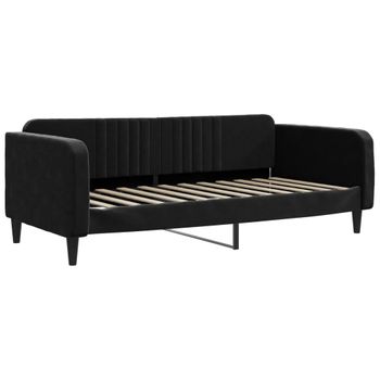 Vidaxl Sofá Cama Terciopelo Negro 90x200 Cm