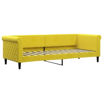 Vidaxl Sofá Cama Terciopelo Amarillo 80x200 Cm