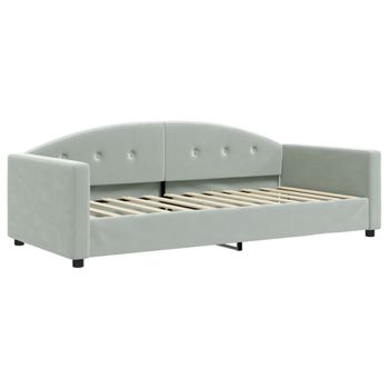 Vidaxl Sofá Cama Terciopelo Gris Claro 90x200 Cm