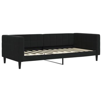 Vidaxl Sofá Cama Terciopelo Negro 90x200 Cm