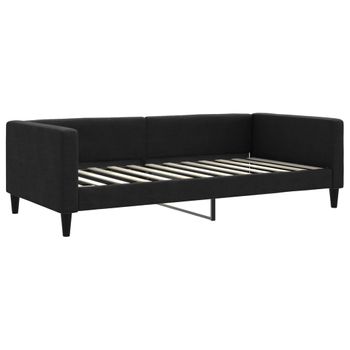 Vidaxl Sofá Cama Tela Negro 100x200 Cm