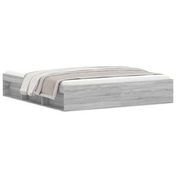 Vidaxl Estructura De Cama Gris Sonoma 180x200 Cm