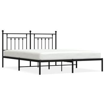 Vidaxl Estructura De Cama Con Cabecero Metal Negro 180x200 Cm