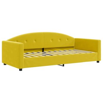 Vidaxl Sofá Cama Terciopelo Amarillo 90x200 Cm