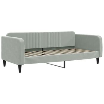 Vidaxl Sofá Cama Terciopelo Gris Claro 100x200 Cm