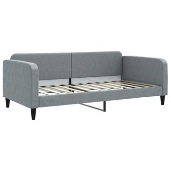 Vidaxl Sofá Cama Tela Gris Claro 100x200 Cm