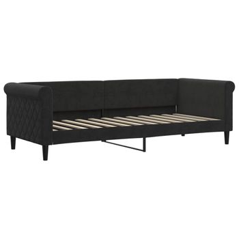 Vidaxl Sofá Cama Terciopelo Negro 80x200 Cm