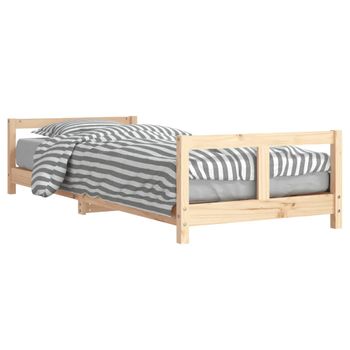 Vidaxl Estructura De Cama Para Niños Madera Maciza De Pino 80x200 Cm Marrón