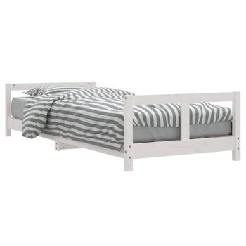 Vidaxl Estructura De Cama Para Niños Madera De Pino Blanco 80x200 Cm