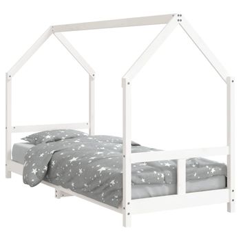 Vidaxl Estructura De Cama Para Niños Madera De Pino Blanco 80x200 Cm