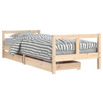 Vidaxl Estructura De Cama Para Niños Con Cajones Madera Pino 80x200 Cm Marrón