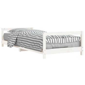 Vidaxl Estructura De Cama Para Niños Madera De Pino Blanco 80x200 Cm