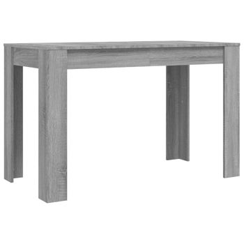 Vidaxl Mesa De Comedor Madera De Ingeniería Sonoma Gris 120x60x76 Cm