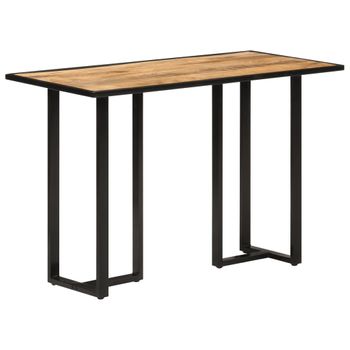 Vidaxl Mesa De Comedor Madera Maciza De Mango 110x55x75,5 Cm Marrón